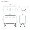 thumbnail image 6 of Annecy 60 in. Black Walnut, Double Basin Bathroom Vanity With Black Artificial Stone Sink Top, 6 of 12