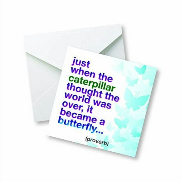 just When The Caterpillar Thought The World was Over, it Became a Butterfly - Proverb Colored Magnet