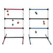 Topbuy Portable Ladder Toss Set 12 Balls Outdoor Lawn Family Game Set
