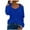 Blue, variant on Lace Shirts for Women Cold Shoulder Short Sleeve Tops V Neck Tunic Shirts Solid Color Summer Tshirts Plus Size Casual Tee Shirts