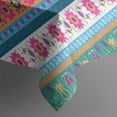 thumbnail image 5 of Colorful Pioneer Flower Striped Pattern Square Tablecloth,Waterproof Square Table Cover,Wipeable Spillproof Washable Table Cover for Home Kitchen Party Decor 52"x52"(132x132cm), 5 of 6