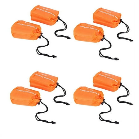 8-Pack Emergency Sleeping Bag Thermal Waterproof Survival Blanket for Outdoor Camping Hiking