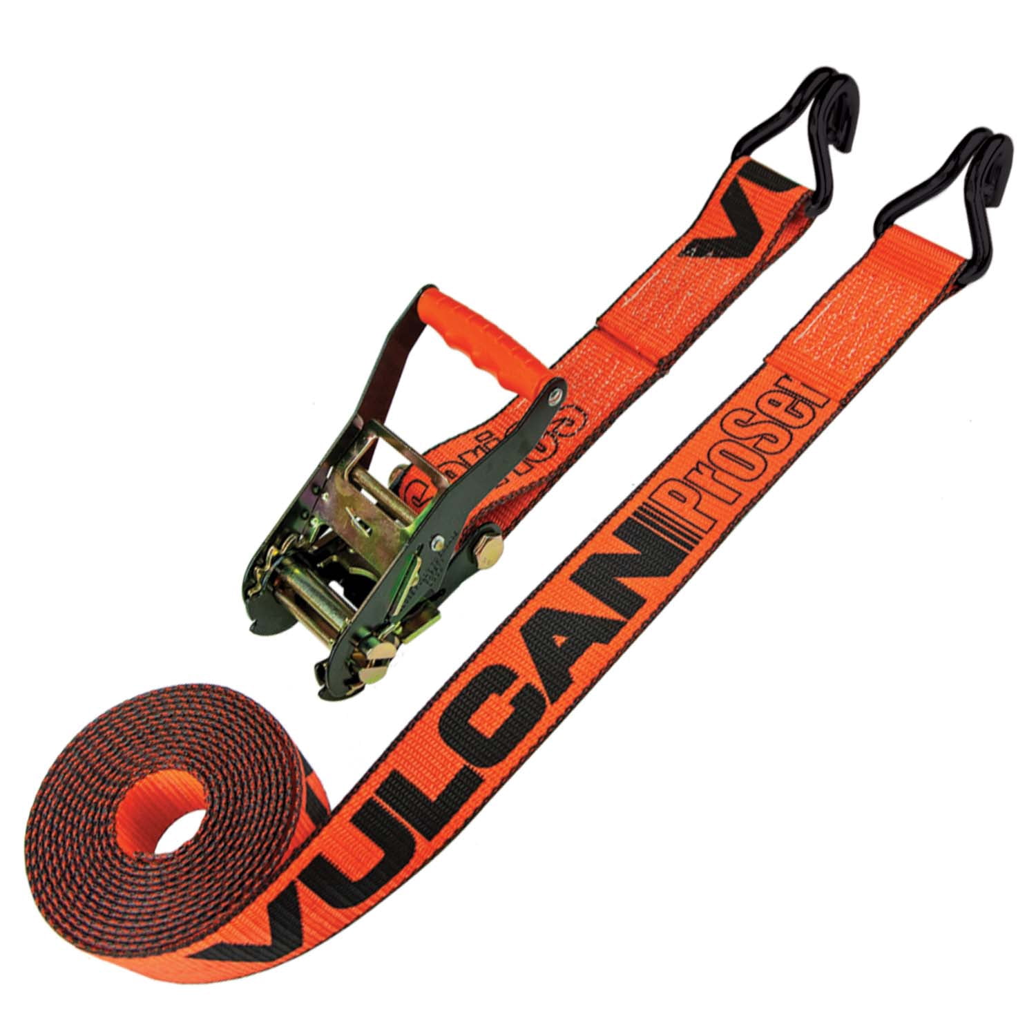 VULCAN Complete Axle Strap Tie Down Kit, Wire Hook Ratchet Straps, PROSeries, (4) 22 inch Axle Straps, (4) 36 inch Axle Straps, and (4) 15' Wire J Hook Ratchet Straps