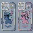 thumbnail image 2 of Disney Stitch-funda de teléfono para iPhone 14 Pro Max 13 12 11 Pro Max Mini XR XS X 8 7 6S Plus SE 2020, funda trasera transparente de silicona suave, 2 of 4