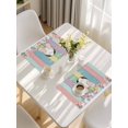 thumbnail image 5 of Easter Bunny Placemats Set of 6, Cute Rabbit Eggs Flowers Colorful Wood Plank Placemats for Dining Table, Place Mats for Kitchen Tabletop, Waterproof Wipeable Dining Table Mats Set, 5 of 9