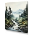 thumbnail image 2 of Designart "Misty Mountain Morning: A Mystery II" Minimalism Canvas Art Print, 2 of 7