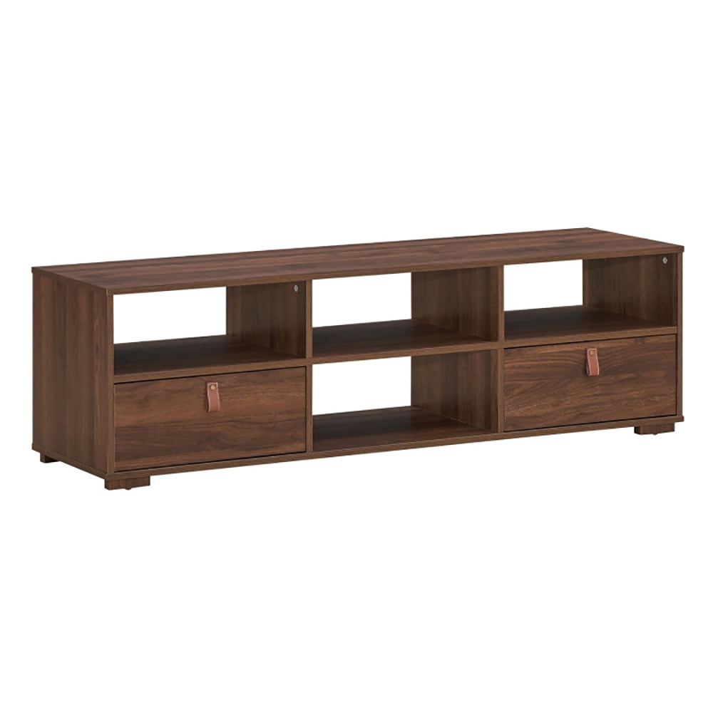 Finihen TV Stand, TV Cabinet, TV Stand Entertainment Media Center Console for TV's up to 60 Inch with Drawers, Media Entertainment Center with Storage, for Living Room, Bedroom, Walnut