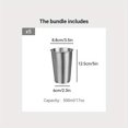 thumbnail image 3 of 5Pcs Stainless Steel Cups, Gold Shatterproof Metal Drinking Cups, Stackable Stainless Steel Tumblers for Travel, Camping, Outdoor Activities, 3 of 7