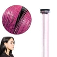 thumbnail image 1 of SharkTRUE 1pcs Shiny Hair Tinsel Extensions Wig Clip In Clip In Hair Extensions Sparkle Colorful Synthetic Glitter Tinsel Hair Daily, 1 of 8