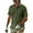 Army Green, variant on Men's Casual Short Sleeve Linen Shirt Lightweight Breathable Shirts