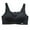 Black, variant on Women's Non Wired Padded Full Cup Bra - Wireless Supportive Bustier - W-Shape Structure Breathable Comfort Bra