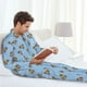 thumbnail image 5 of Balery Terrier Pijama para Hombre de Dos Piezas con Manga Larga, Conjunto de Dormir y Descanso Suave con Bolsillos-Small, 5 of 6