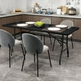 thumbnail image 4 of Gymax 6 ft Portable Folding Table w/HDPE Tabletop Safe Lock Mechanism Carrying Handle Black, 4 of 10