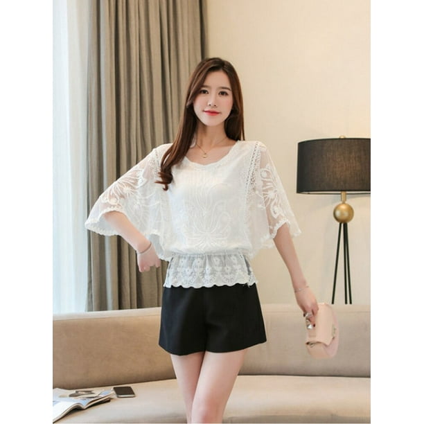 Blusas de gasa y encaje new arrivals