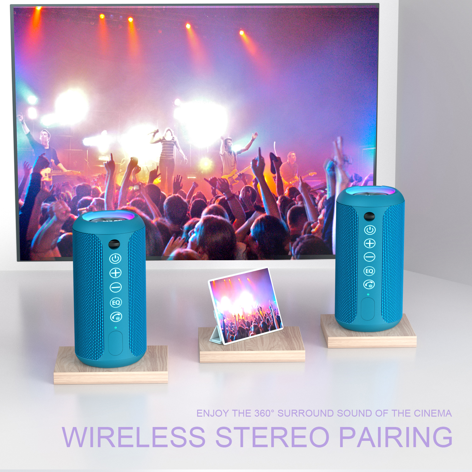 Ortizan X10b Portable Ipx7 Waterproof Wireless Bluetooth Speaker With 24w Loud Stereo Sound 30h