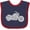Navy and Red, variant on Inktastic Distressed Motorcycle Boys or Girls Baby Bib
