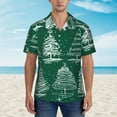 thumbnail image 4 of Balery Christmas Trees Print Men's Hawaiian Shirts Short Sleeve Beach Shirt Relaxed Fit Vacation Button Down Shirts-Small, 4 of 9