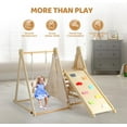 thumbnail image 4 of JOYMOR kids Pikler Triangle Climber Arch Rocker with Cushion Sensory Table Set, Climbing Toys ,Basin & Blackboard, 4 of 14
