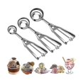 thumbnail image 2 of Ice Cream Scoop Set With Multiple Size Trigger Stainless Steel Cookie Scoops 3 For Baking, 2 of 5
