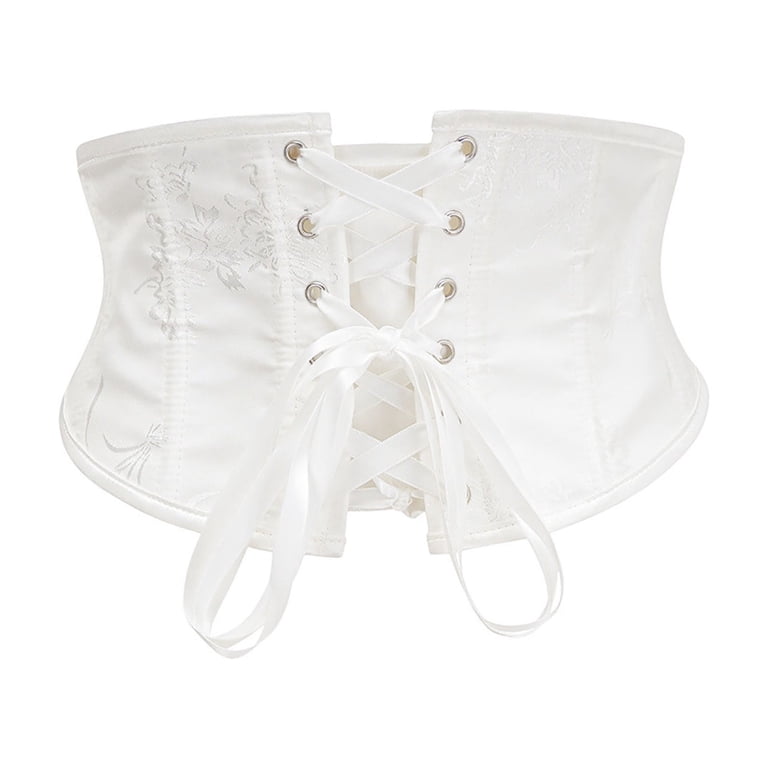 Lace Up Corset Belt for Womens Vintage Floral Waist Cincher