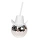 thumbnail image 3 of Copa en forma de bola 600ml Sombrero de vaquero Copas de bola para cerveza Jugo Whisky () Blanco 1PCS, 3 of 4