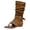 Brown, variant on Womens Roman Beach Flat Flip Flops Slouchy Mid Calf Dress Boots Vintage Casual Suede Buckles Wedge Low Heel Thong Western Cowboy Cowgirl Sandals Pink Size 8