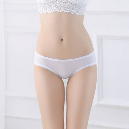 

WNG Womens Low Waist Sheer Mesh Briefs Cute Seamless Panties for Women