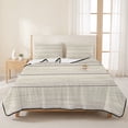 thumbnail image 3 of Twin Quilt Set 68''x86'', Beige Wood Grain Lightweight Summer Bedspread Coverlet Set with 2 Pillow Shams, Rustic Retro Wooden Plank Farmhouse Breathable All Season Quilt Bedding for Dorm/Bedroom, 3 of 9