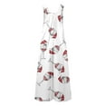thumbnail image 6 of Women Christmas Outfit Stylish Women's Festive Holiday Casual Jumpsuit Featuring Allover Print Design and Convenient Side Pockets for Everyday Comfort White XL, 6 of 6