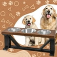 thumbnail image 2 of Bearwood Essentials  Elevate Your Pet's Dining Experience with Unveiling Premium 3-Bowl Farmhouse-Style Pet Feeder Medium - Ebony/Black, 2 of 5