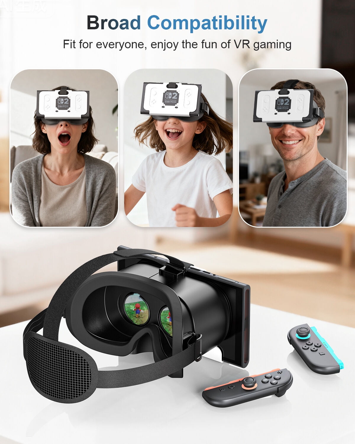 Nintendo Switch PlayStationVR VR Headset with Adjustable HD Lenses, Virtual Reality Glasses