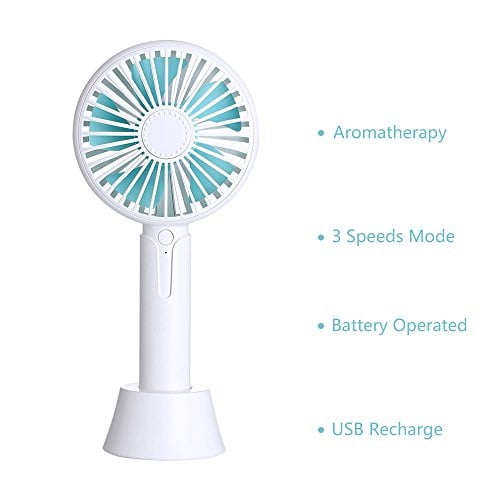 Electric Mini Handy Fan Battery Operated USB Rechargeable Portable Handheld