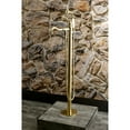 thumbnail image 2 of Kingston Brass KS7132ABL English Country Freestanding Tub Faucet with Hand Shower, Polished Brass, 2 of 8