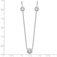 thumbnail image 4 of 925 Sterling Silver Cable Fancy Necklace Chain 3 Station CZ 18 inch 1.51 mm, 4 of 4