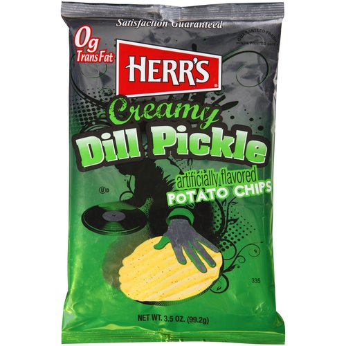 Herr's Creamy Dill Pickle Potato Chips, 3.5 Oz.