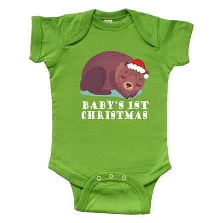 

Inktastic 1st Christmas Baby Bear Outfit Gift Baby Boy or Baby Girl Bodysuit