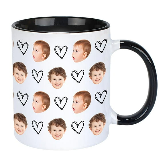 Personalized Baby Face Mug, Custom Photo Dog Mug, Custom Coffee Cup with Your Photo, Funny Coffee Cup, Gifts for Mom, Dad, Grandma, Grandpa, Friends on Birthday, Christmas