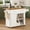 White, variant on Aisword Rolling Kitchen Island with Drop Leaf Countertop, Mobile Kitchen Cart on Wheels, Sliding Door, Drawers, Spice Rack & 2-Tier Storage, Walnut