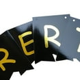 thumbnail image 2 of HAMPPLIES Retirement Vertical Banner 1Set Black Paper Bunting Glitter Letter Printing Flag Set For Retirees, 2 of 8