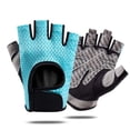 thumbnail image 4 of Fgnfyis Children Outdoor Sports Exercise Cycling Gloves Half Finger Through Open Finger for Protection Blue, 4 of 4