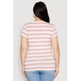 thumbnail image 5 of Womens Plus Size Striped Crew Neck Tee, 5 of 5