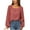 Red, variant on Annhoo Womens Long Sleeve Tops Fall Casual Long Sleeve Square Neck Knit Shirts Baggy Comfy Vacation T-Shirt