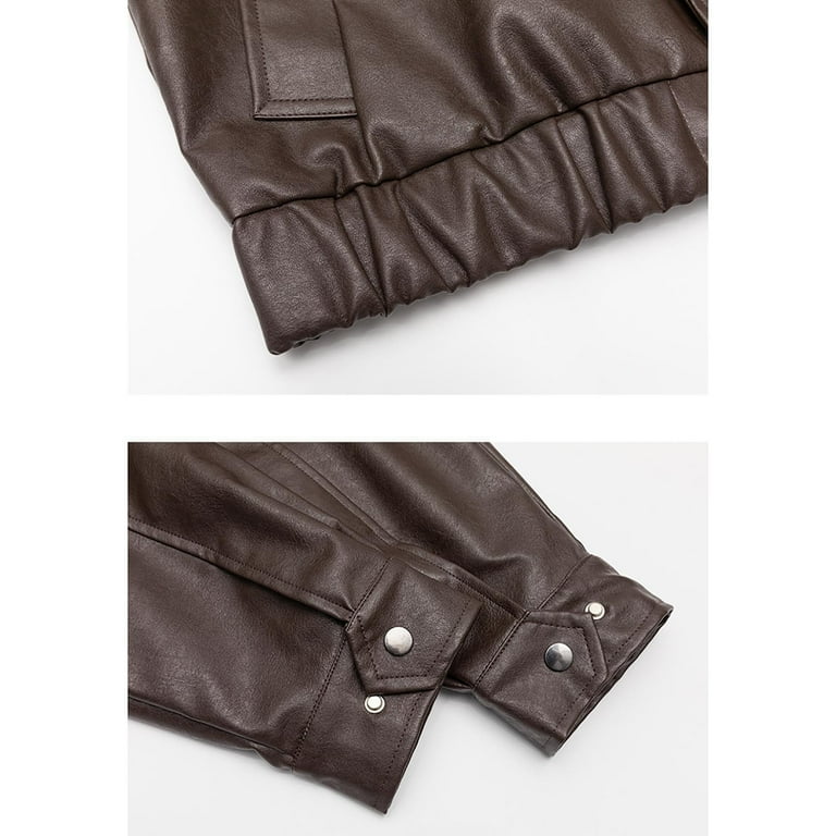 JUUYY Men's Leather Jackets Oversized Faux PU Leather JUUYY Men's Leather Jackets Oversized Faux PU Leather