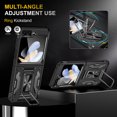 thumbnail image 2 of For Samsung Galaxy Z Flip 5 Case with Hinge Protection and 360°Rotate Ring Magnetic Kickstand, [Military Grade anti-Drop],Hard Back & Soft Edge Slim Protective Case for Galaxy Z Flip 5,Black, 2 of 9
