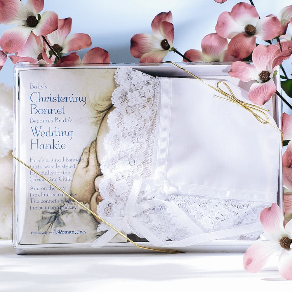 White Deluxe Christening and Wedding Hankie