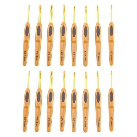 16Pcs Handmade Crochet Hook Set Stitches Sewing Tool Home Knitting Needles Aluminum Alloy DIY Portable