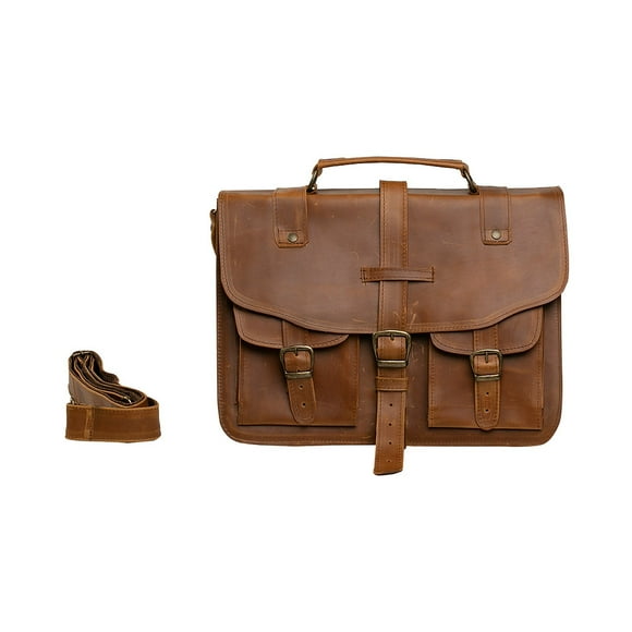 PORTAFOLIO CON HEBILLA CASTELLI LEATHER AUTHENTIC Miel