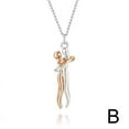 thumbnail image 1 of White+rose TWO-COLOR HUG NECKLACE CHARACTER LADIES FASHION CLAVICLE CHAIN GIF N6 W9V6, 1 of 9