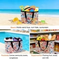 thumbnail image 4 of 4th of July Mesh Beach Bag for Women Men,Large Beach Tote Waterproof Sandproof,Navy Blue Red Stars Independence Day Rustic Foldable Lightweight Swim Toys Pool Bag Cruise Vacation Travel Essentials, 4 of 8