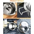 thumbnail image 3 of Stainless Steel Double Boiler Pot for Melting Chocolate, Candy and Candle Making (18/8 Steel, 2 Cup Capacity, 480ML), 3 of 7